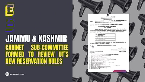 J&K forms cabinet subcommittee to review new reservation rules; candidates still have some concerns