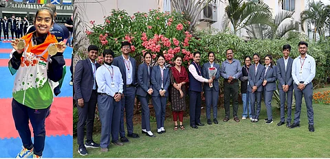 DAV College Unit-8 student Suromita Sinha clinches two gold medals at 11th Commonwealth Games 2024