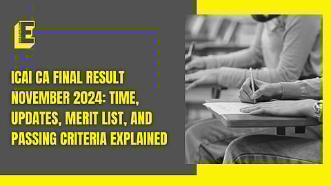 ICAI CA final result November 2024