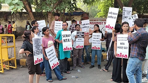 Student groups staged protest against paper leaks