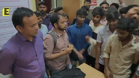 A screenshot from the video of RGKUT students. 