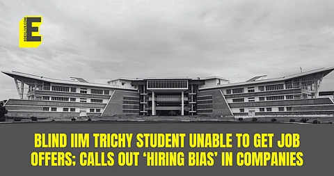 “I am exhausted”: Blind IIM student unable to get job offers; calls out ‘hiring bias’ in companies