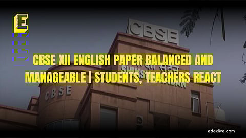 CBSE XII English paper analysis
