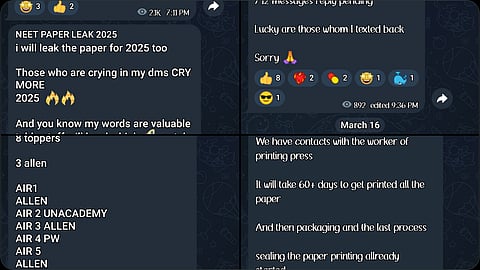 Telegram groups offering alleged NEET UG 2025 paper leaks are circulating, sparking alarm among students and educators

