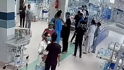 The altercation inside the NICU was captured on CCTV, and the video is now viral on social media

