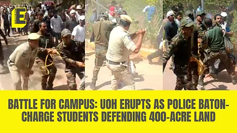 Police resorted to lathi-charging students