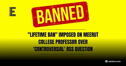 "Lifetime ban" imposed on Meerut college professor over 'controversial' RSS question