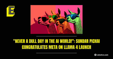 Sundar Pichai congratulates Meta on LLama 4 launch