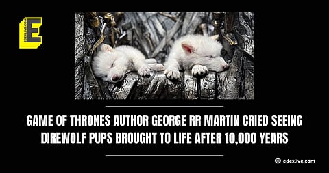 Game of Thrones author George RR Martin cried seeing direwolf pups