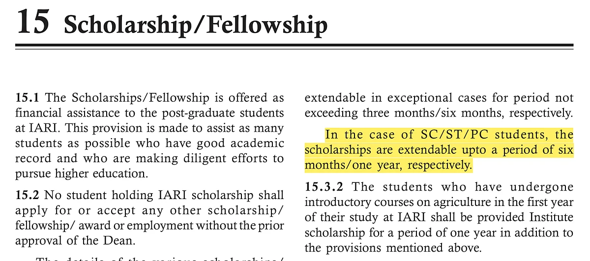 (Img: Pg 87 of IARI's Green Book)