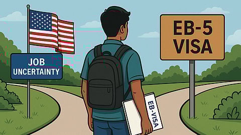 Faced with tighter immigration norms and fewer job prospects, Indian students in the United States are turning to costly backup plans to extend their stay