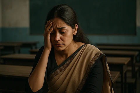 Several West Bengal school staff affected by the SSC scam verdict continue protesting in Kolkata, unsure of their future despite partial court relief

