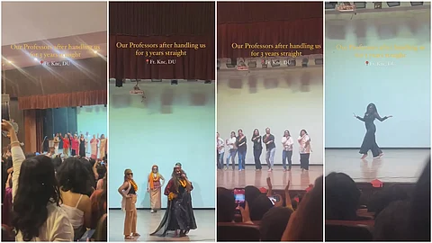 Professors steal the spotlight: University of Delhi faculty surprise students with energetic farewell dance

