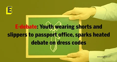 Youth wearing shorts to a passport office sparked an online debate on dress codes
