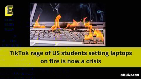New Tiktok trend of setting fire on Chromebooks