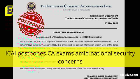 ICAI postpones CA exams