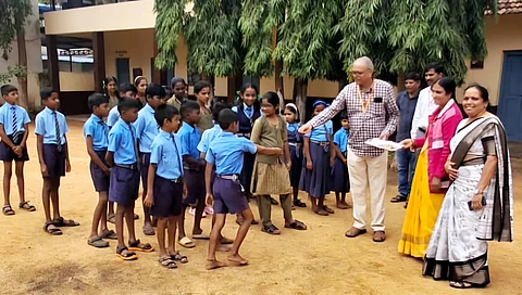Welcome back, students: Here's how Shivamogga schools are receiving students with flowers and sweets