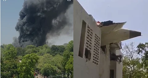Ahmedabad Air India crash: Debris scattered across BJ Medical College hostel; charred bodies recovered