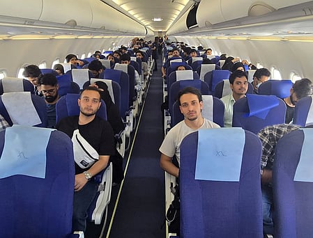 110 students from Urmia Medical University in Iran landed in Delhi early today