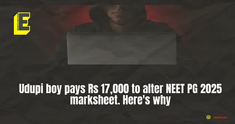 Udupi boy pays Rs 17,000 to alter NEET PG 2025 marksheet. Here's why