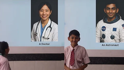 The video shared by the school on Instagram shows the moment students catch a glance of themselves as future astronauts, engineers, doctors, and more – and their reaction swinging from surprise to sheer delight!