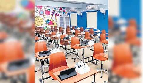 The Virtual Technology Laboratory set up in Pallavaram government school