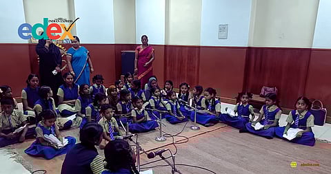 Beema Nagar Corporation Middle School students
