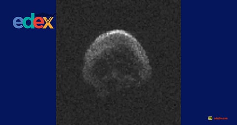 This radar image of asteroid 2015 TB145, which NASA says is likely a dead comet, was captured using the Arecibo Observatory in Puerto Rico on Oct. 30, 2015 