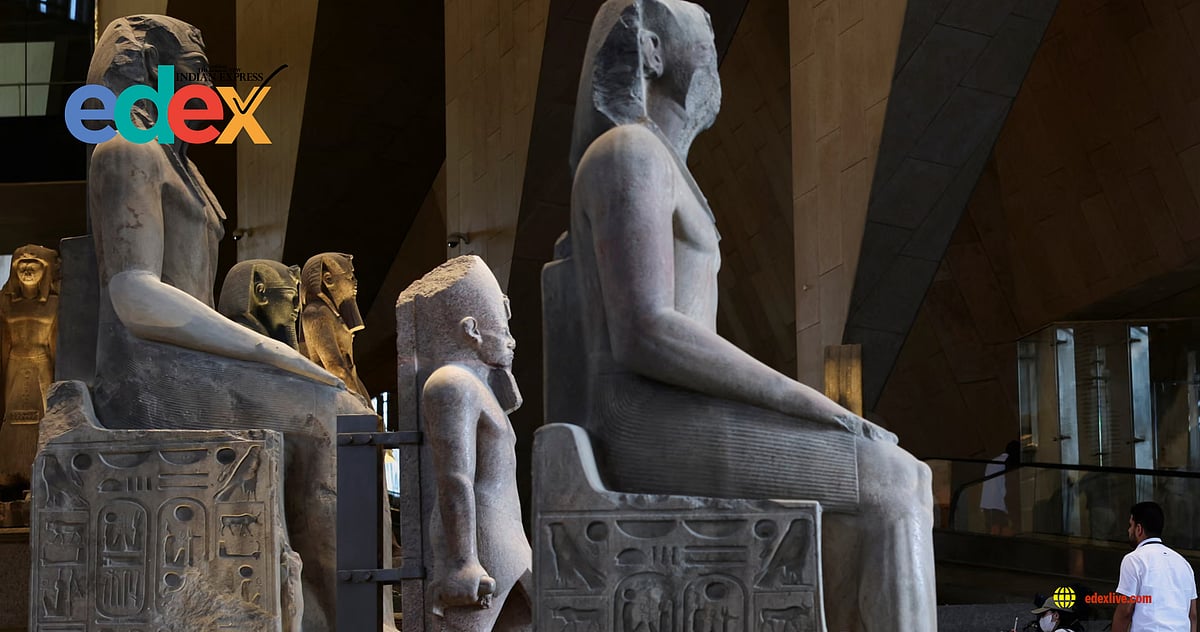 Ancient Egyptian pharaoh's boat being reassembled in public at Grand Egyptian Museum