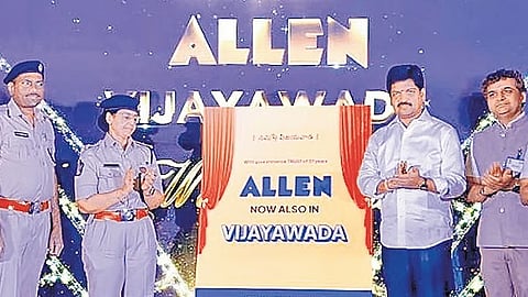 Excise Minister Kollu Ravindra inaugurates ALLEN institute branch in Vijayawada.