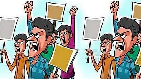 The members alleged that despite earlier protests held in September, no action had been taken by the government.