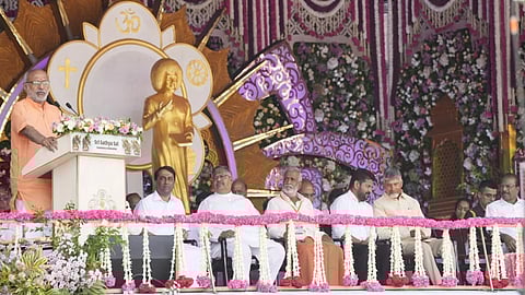 VP Radhakrishnan graces Centenary Celebrations of Sri Sathya Sai Baba at Puttaparthi, Andhra Pradesh
