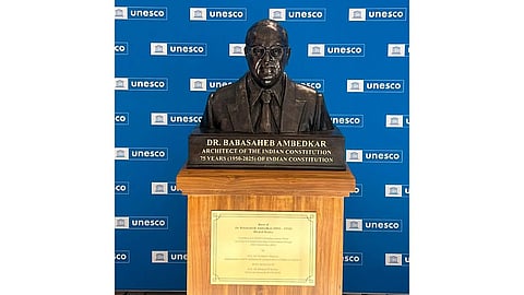 PM Modi unveils Dr Ambedkar's bust in Paris, calls it a "fitting tribute"