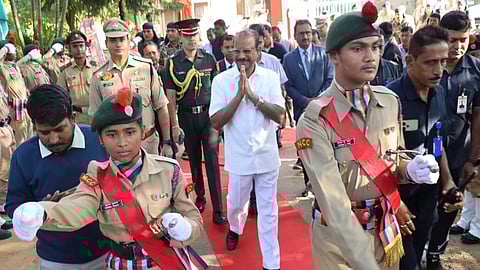 Tripura Governor attends Constitution Day programme at KV Kunjaban in Agartala