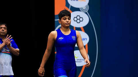   Antim was representing Railways Sports Promotion Board (RSPB)