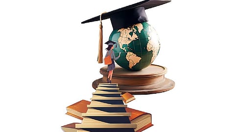 India is the largest source of international students with 13.35 lakh persons pursuing studies overseas in 2024.