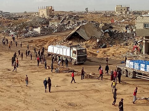 Mohammed bin Rashid humanitarian ship arrives in Al Arish carrying aid for Gaza