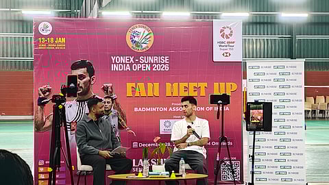 Badminton star Lakshya Sen interacts with students at Ryan International