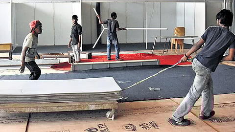 Preparations in full swing at YMCA Grounds in Nandanam.