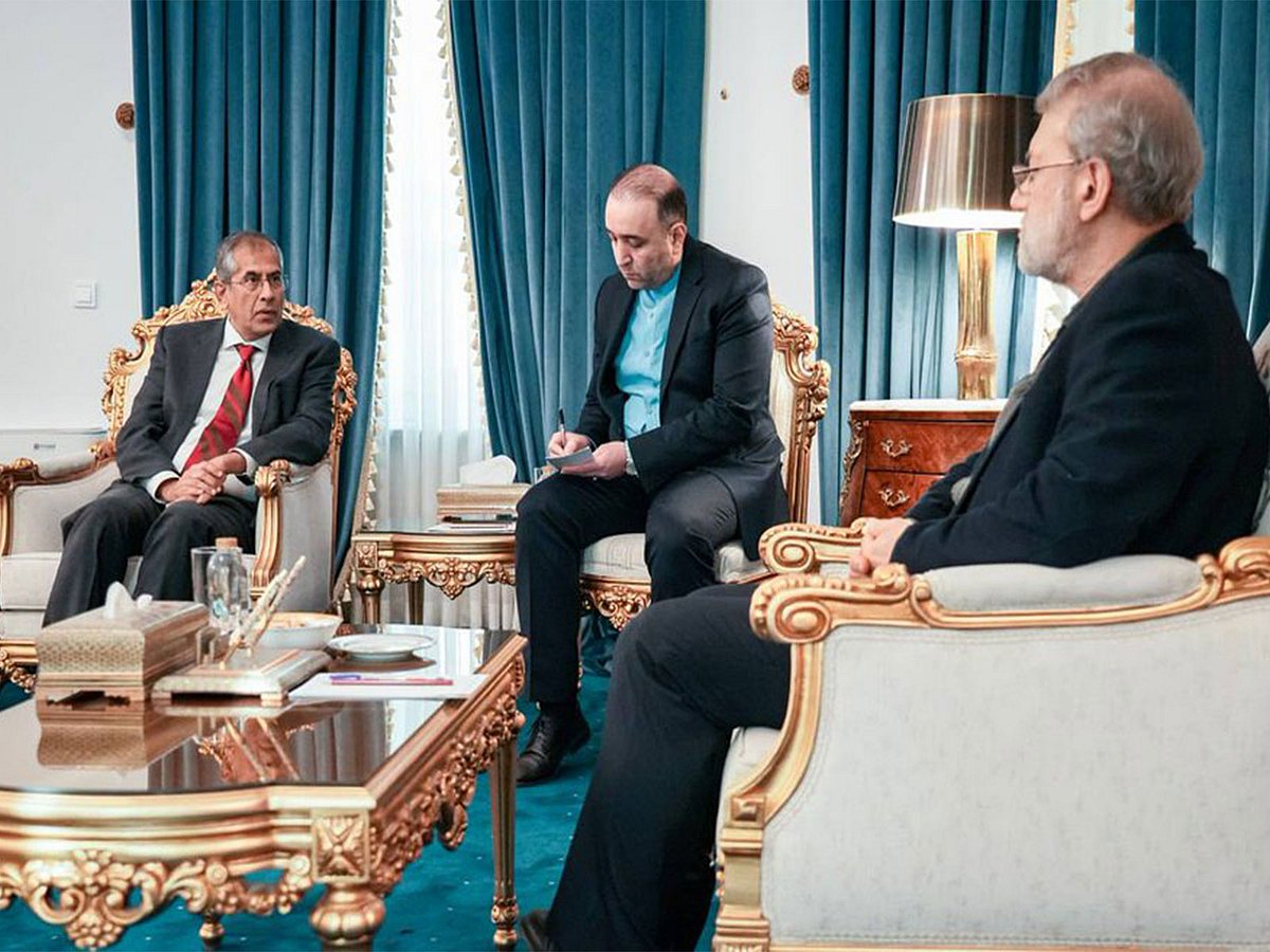 Iranian Leader Ali Larijani meets Deputy NSA Pavan Kapoor for talks