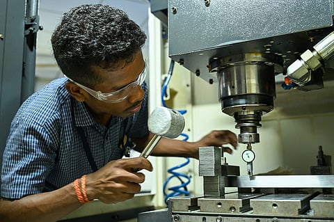 Bhubanswar - Students learning tool making at Central Toolroom And Training Centre in Bhubaneswar. Representative photos for Union Budget 2026, that prioritizing job-ready skills and the services sector to address the "skills paradox" the gap between
