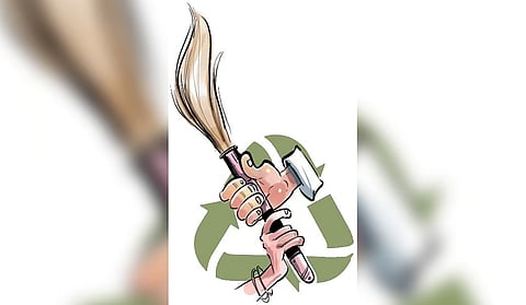 The row underscores how symbolism matters as much as slogans in campaigns.