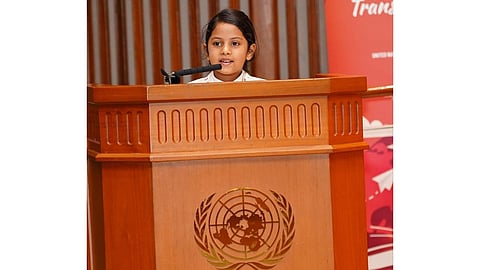 Young Roohi Mohazzab creates record at UN Asia-Pacific Headquarters
