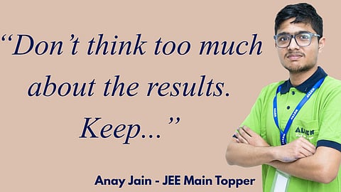 JEE Main 2026 topper Anay Jain after securing 100 percentile