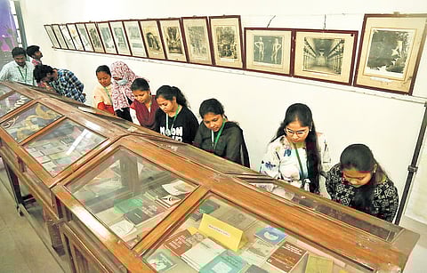 The evolution of the Telugu script is presented through chronological epigraphy. 