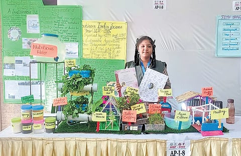 Schoolgirl in Ambedkar Konaseema district develops integrated farming system