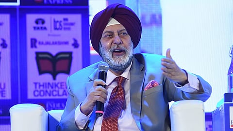 Former Indian Ambassador Manjeev Singh Puri speaking at the 14th edition of the ThinkEdu Conclave