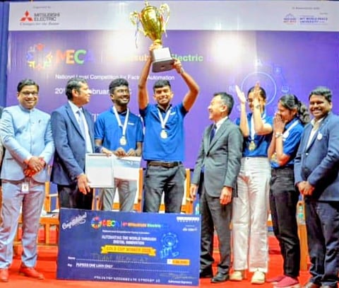 Sona College team wins Gold Cup at Mitsubishi Electric automation competition