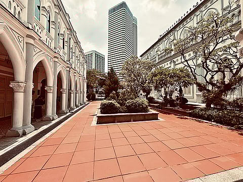 Against the backdrop of the Central business district