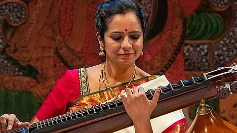 Saraswati veena artiste Dr Jayanthi Kumaresh.